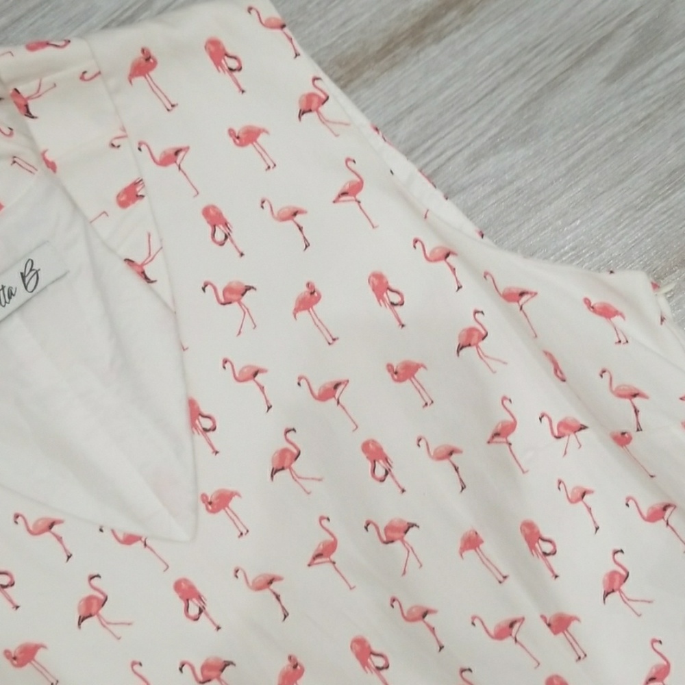 NWT Chetta B Flamingo dress